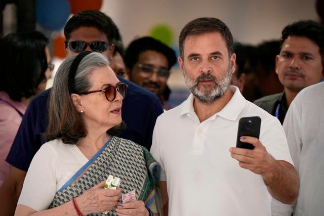 <p>The leading face of the Congress-led INDIA alliance, Rahul Gandhi is comfortably ahead in both the constituencies where he is contesting </p>