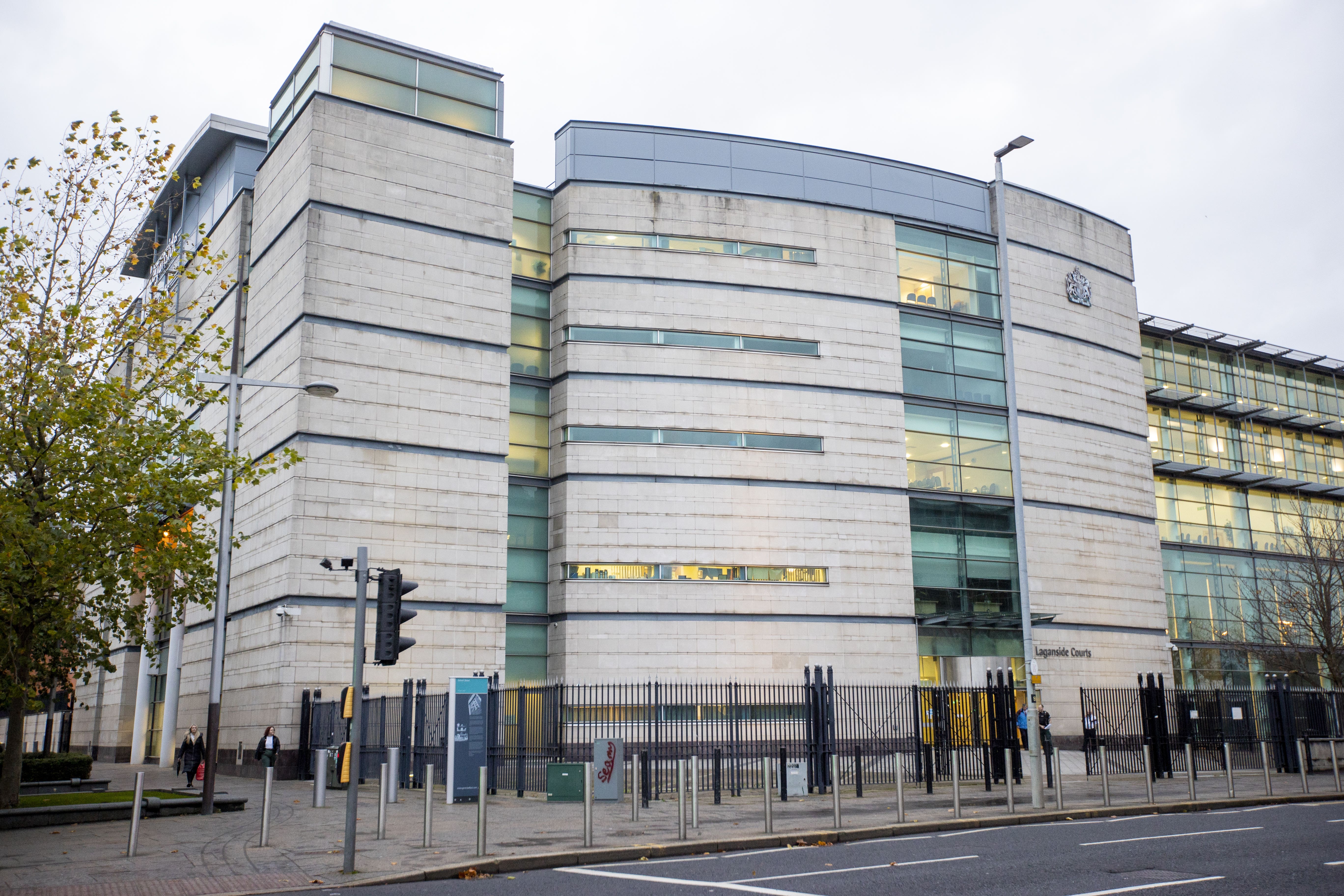 The trial is taking place at Laganside Courthouse in Belfast (Liam McBurney/PA)