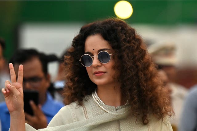 <p>Kangana Ranaut attend the unveiling of a statue of India’s independence hero Subhas Chandra Bose in Delhi in 2022</p>