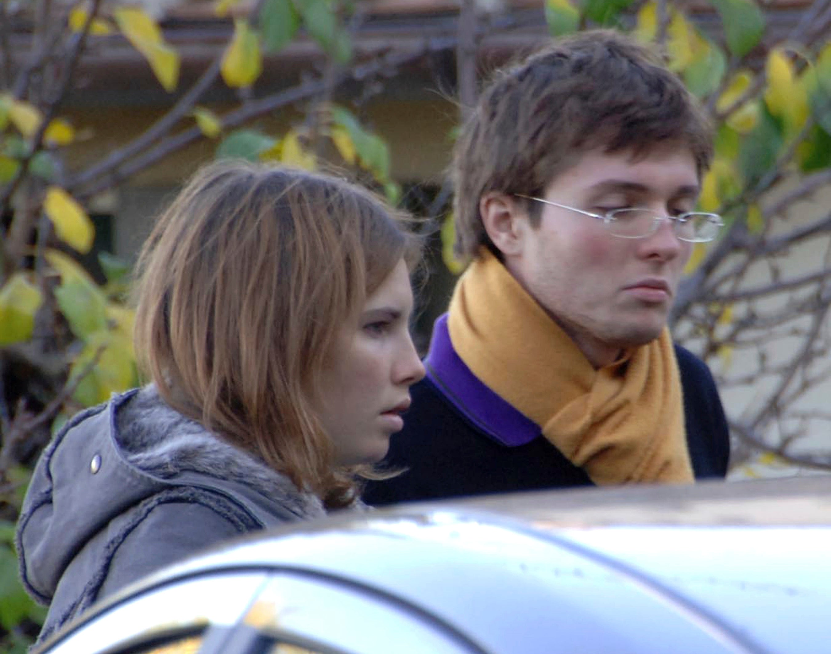 Knox and her Italian then-boyfriend Raffaele Sollecito at the time of the murder investigation