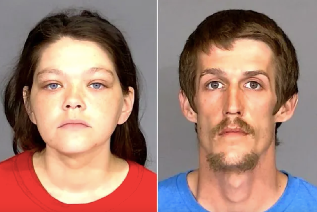 Toni McClure (L) Ryan Smith (R) in mug shots