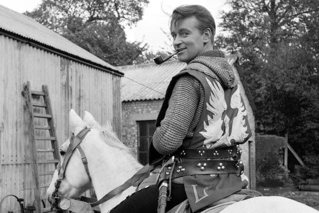 <p>William Russell in ‘The Adventures of Sir Lancelot’, circa 1956 </p>
