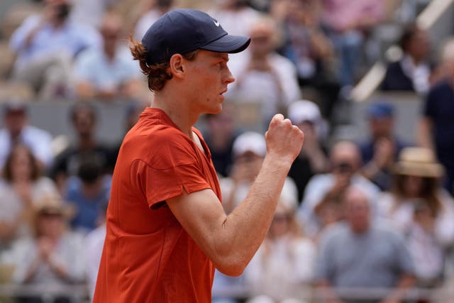 Jannik Sinner reached his first Roland Garros semi-final (Thibault Camus/AP)