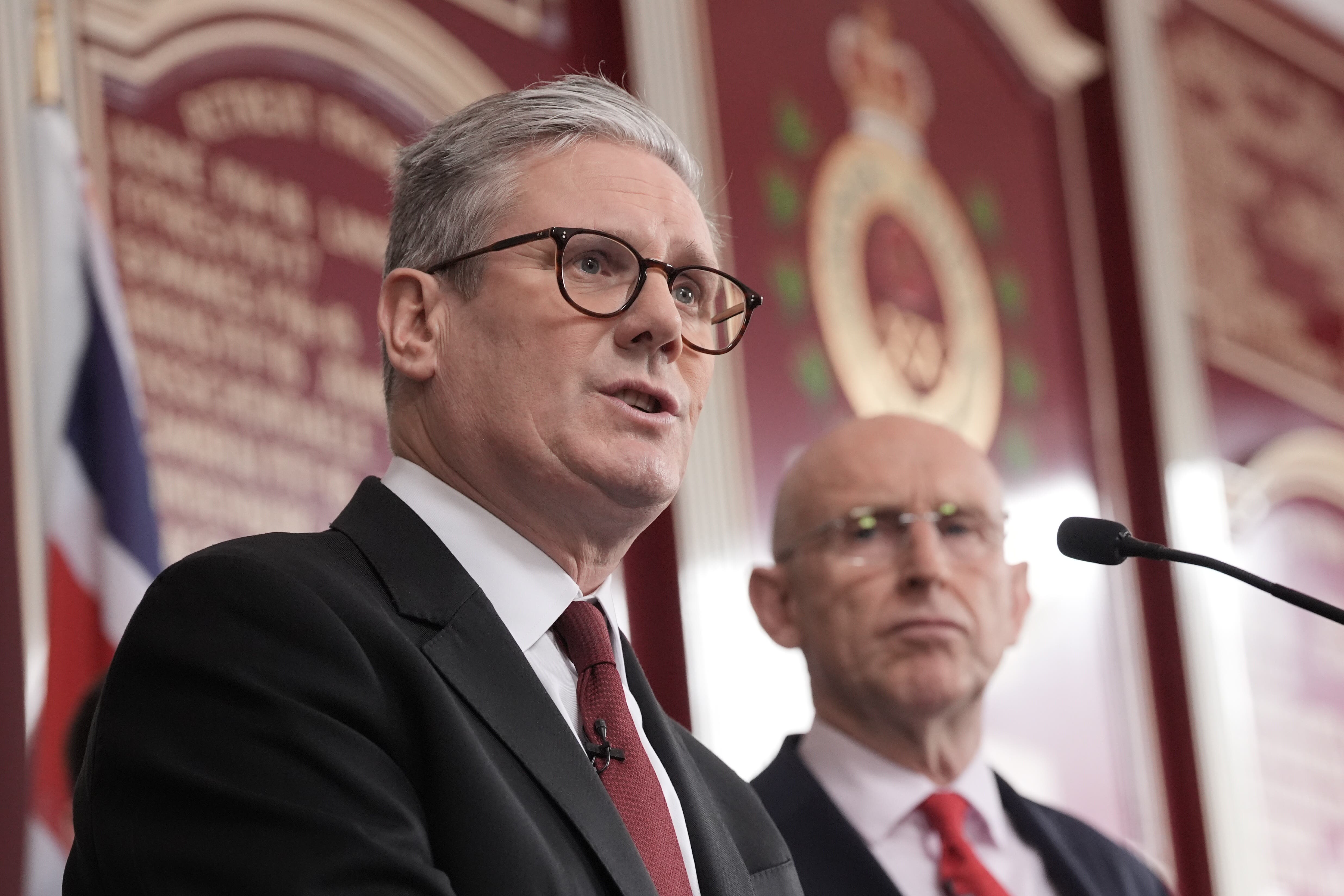 The Labour leader, left, will make the announcement in a speech ahead of the 80th anniversary of D-Day (Stefan Rousseau/PA)