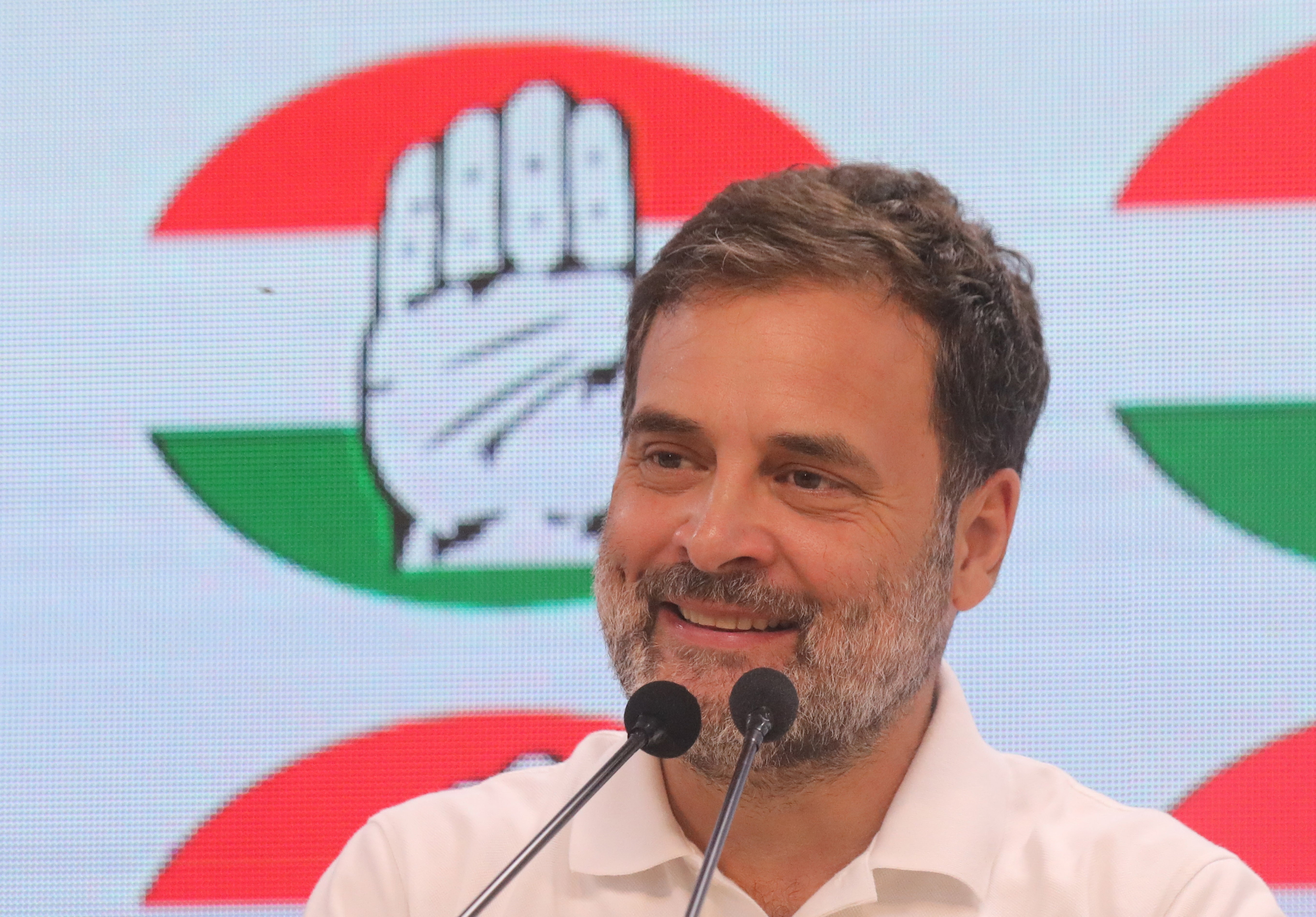 Indian National Congress Party senior leader Rahul Gandhi attends a press conference at Congress headqaurters in New Delhi, India, 04 June 2024