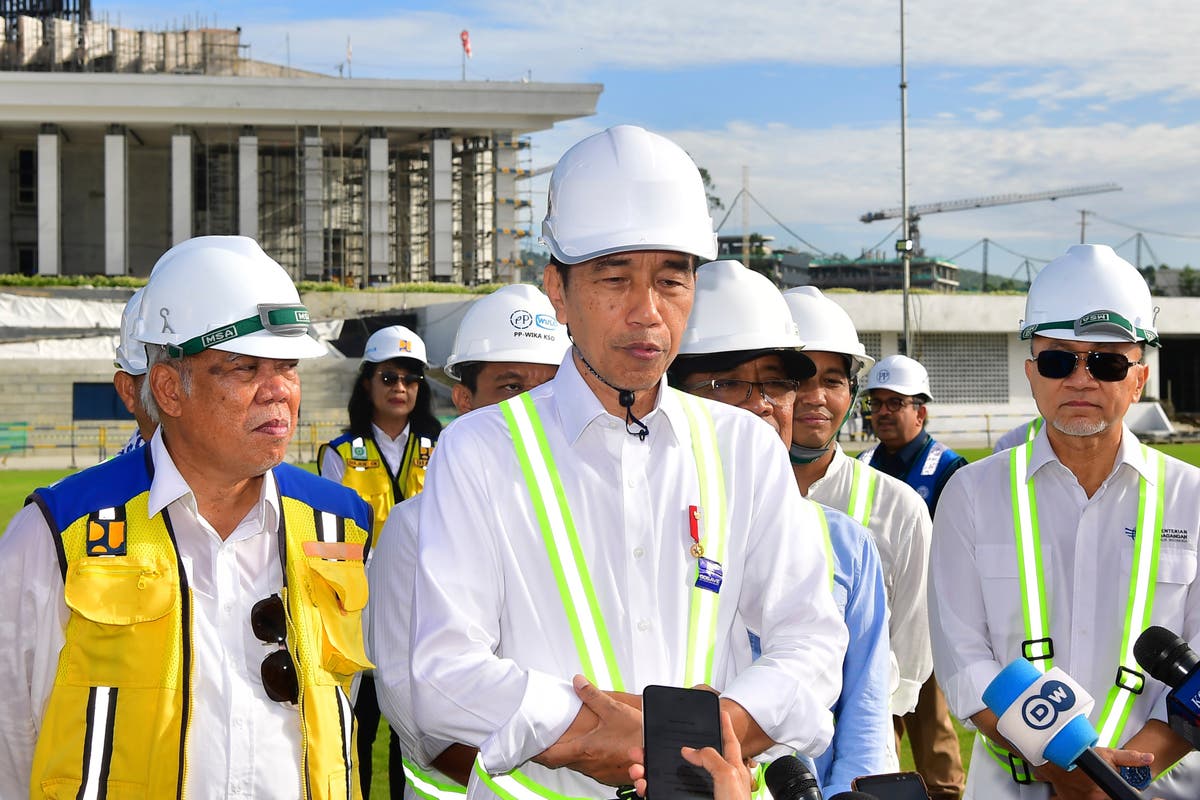 Indonesia's leader says 1st phase of new capital is 80% complete and he'll have an office there soon