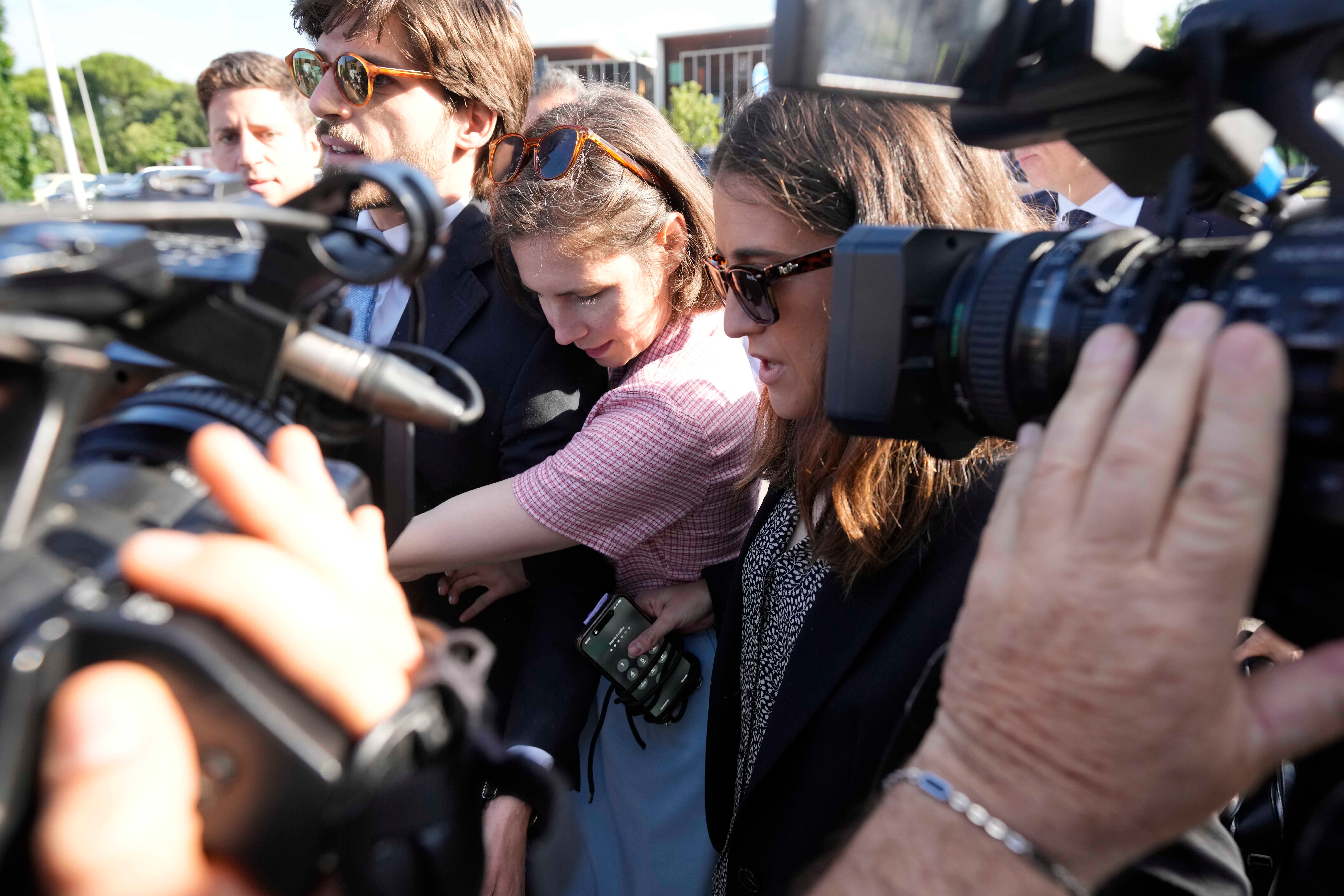 Amanda Knox arrives at the Florence courtroom in Florence, Italy, Wednesday June 5, 2024