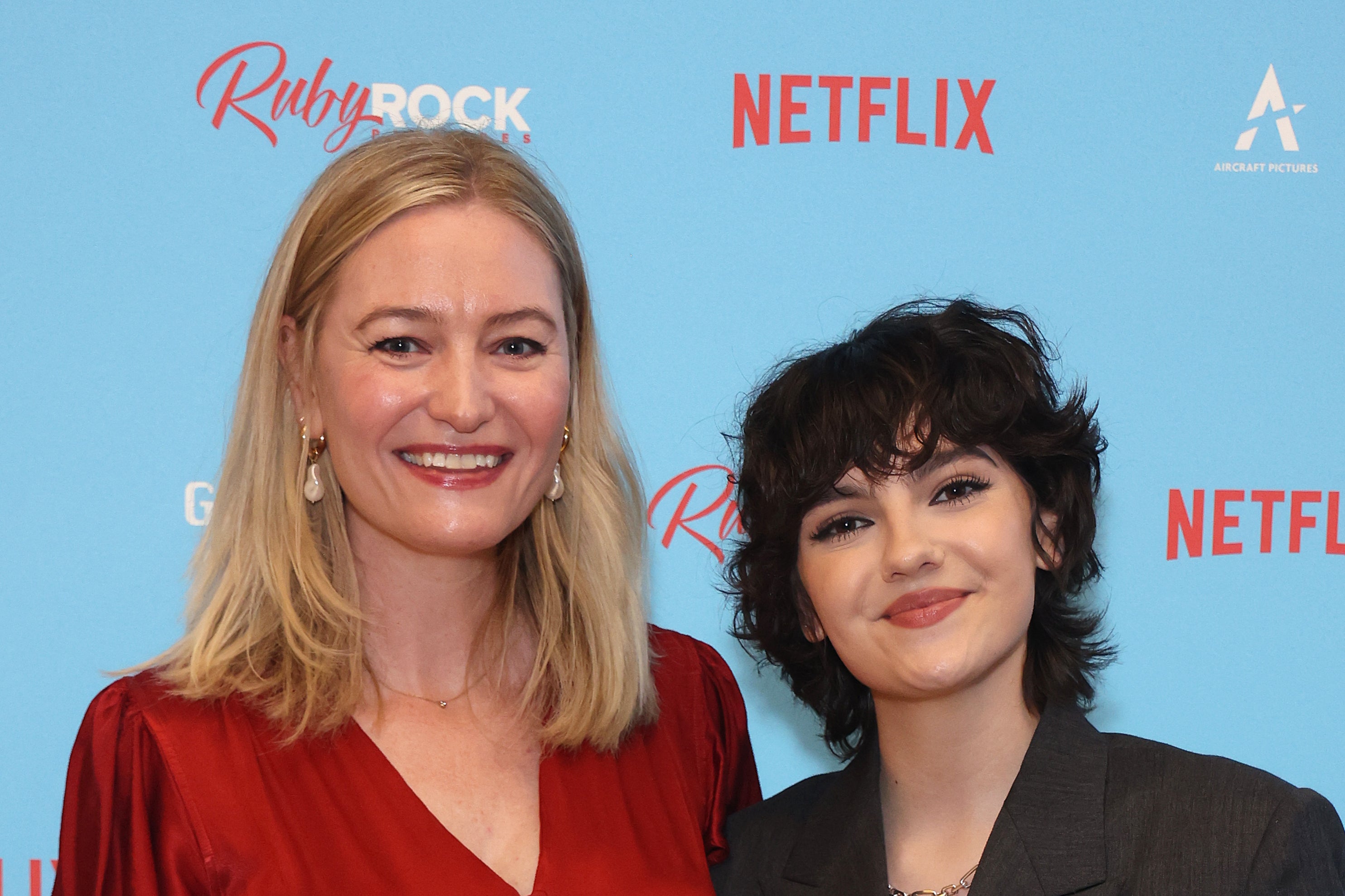 ‘Geek Girl’ author Holly Smale next to lead actor Carey at the series premiere