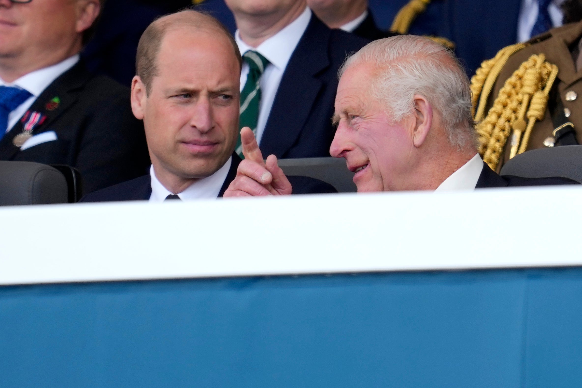 The Prince of Wales with his father King Charles at a D-Day national commemoration event in Portsmouth, in June 2024