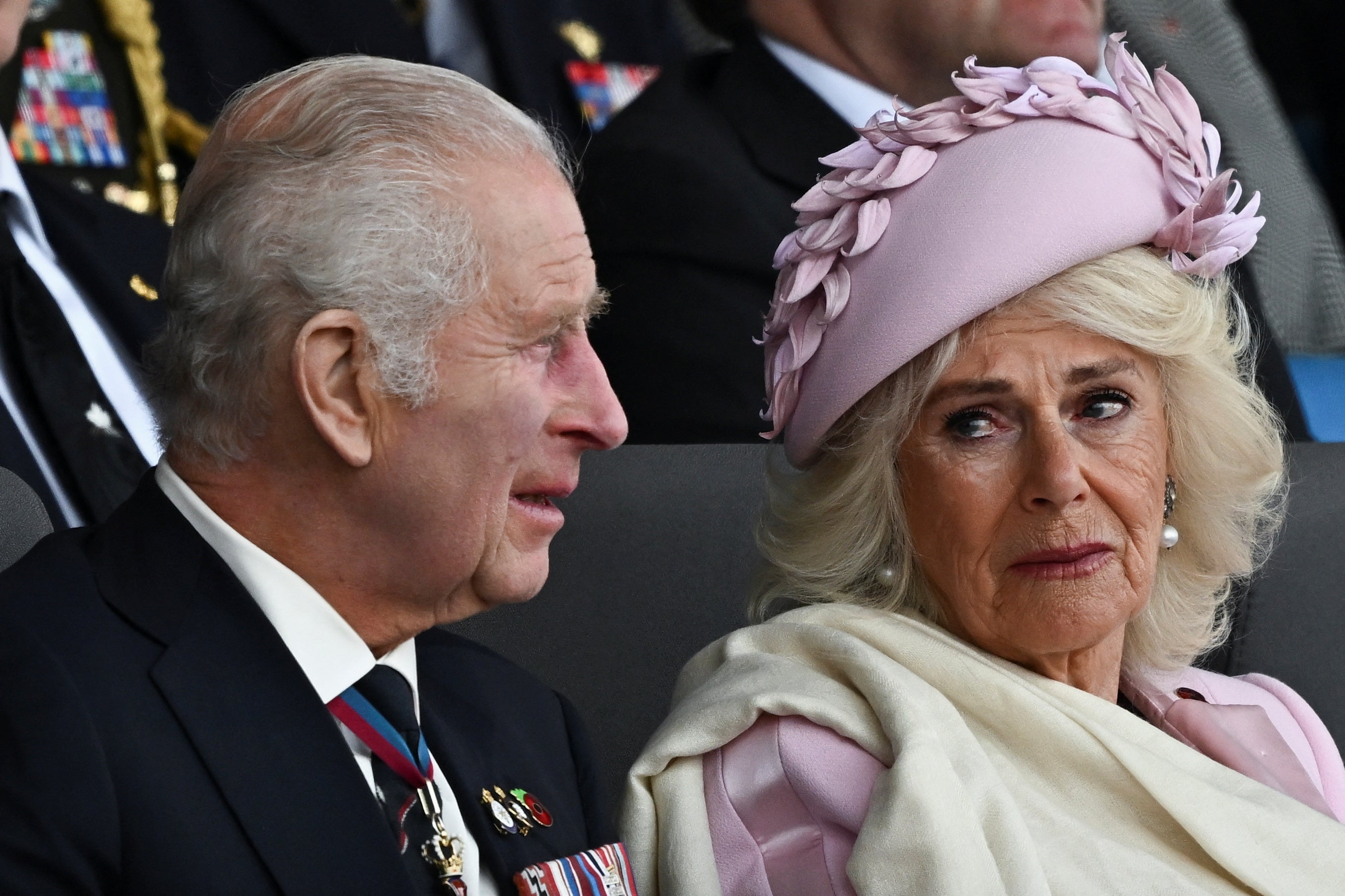 Camilla shed tears as she listened to a veteran’s story