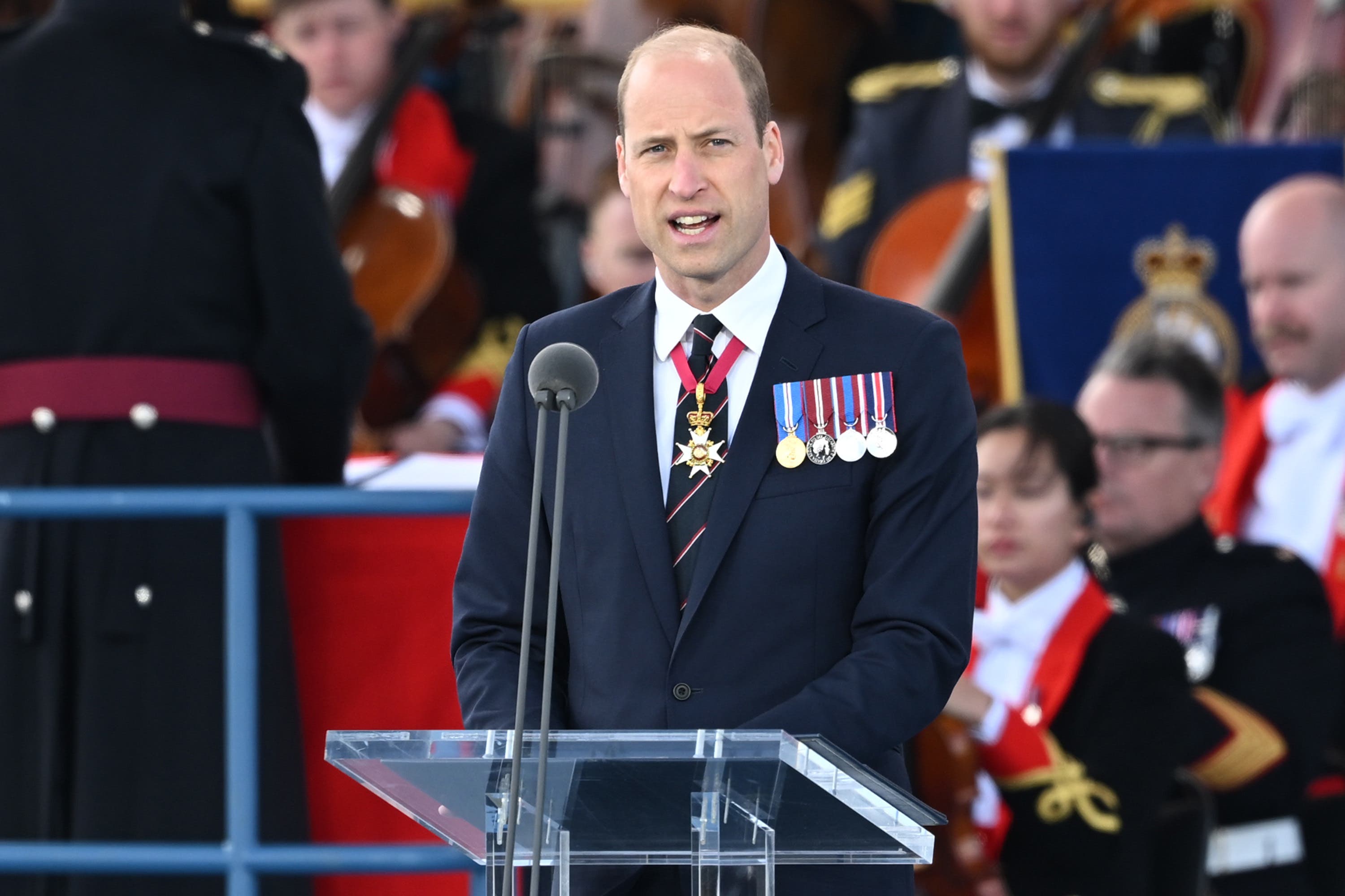 The Prince of Wales speaking at the UK’s national commemorative event for the 80th anniversary of D-Day (Leon Neal/PA)