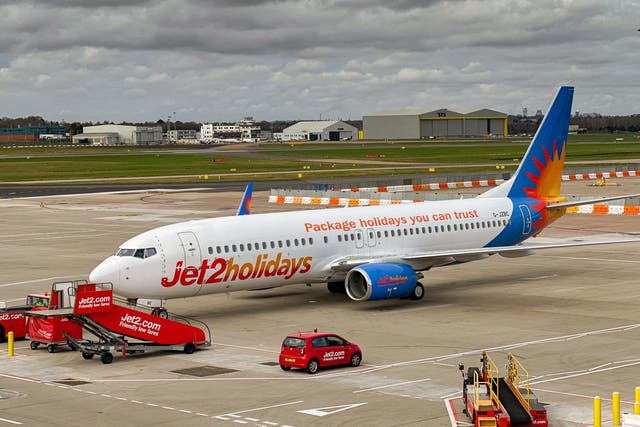 <p>A Jet2 plane pictured at Birmingham Airport </p>