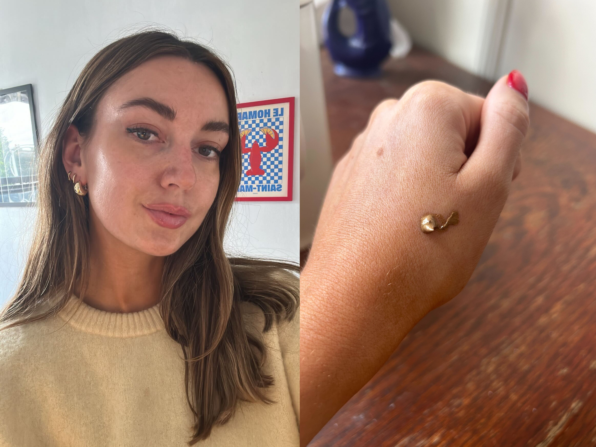 The bronzed results using Isle of Paradise’s sunny serum