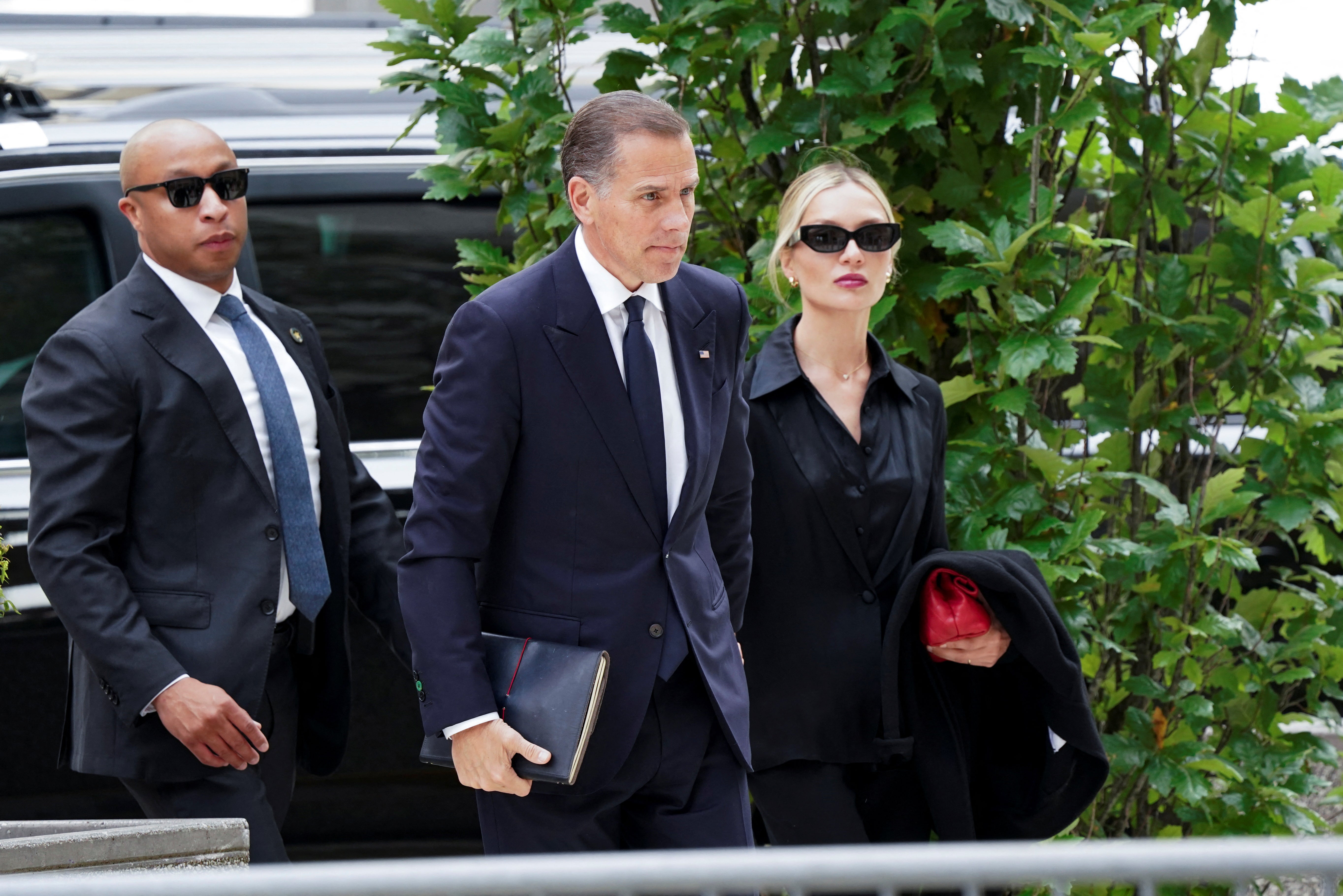 Hunter Biden, son of U.S. President Joe Biden, and his wife Melissa Cohen Biden arrive at the federal court during his trial on criminal gun charges in Wilmington, Delaware, U.S., June 5, 2024