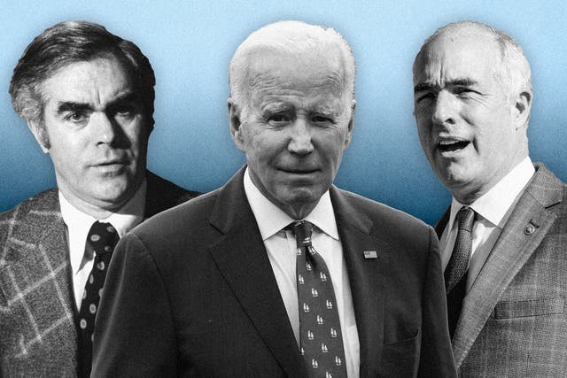 <p>Senator Bob Casey (right) has been friends with Joe Biden for years, while his father, Bob Casey Sr (left) was one of the strongest opponents of abortion in the Democratic Party</p>
