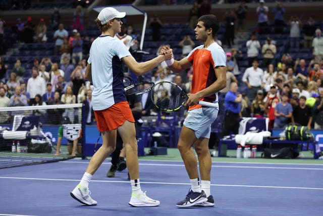 <p>Jannik Sinner and Carlos Alcaraz have both become grand slam champions since their US Open epic in September 2022 </p>