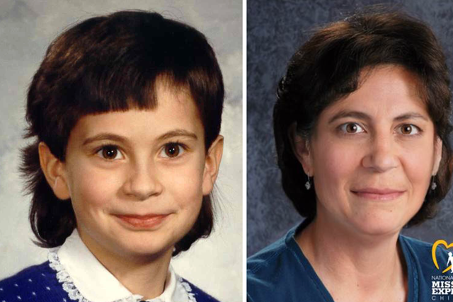 <p>An image of Cherrie Mahan at eight-years-old (left) and an age-progressed image of Cherrie Mahan at 44-years-old (right). A woman has come forward claiming to be Cherrie after her 1985 disappearance, but Cherrie’s mother says she’s an impersonator</p>