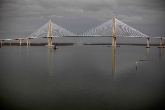 <p>The crew of a large container ship lost control of the vessel in South Carolina on Wednesday, causing officials to temporarily close the Arthur Ravenel Jr Bridge</p>