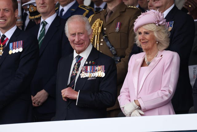 <p>King Charles III and Queen Camilla have been attending commemorative events to mark the 80th anniversary of D-Day (Tim Merry/Daily Express/PA)</p>