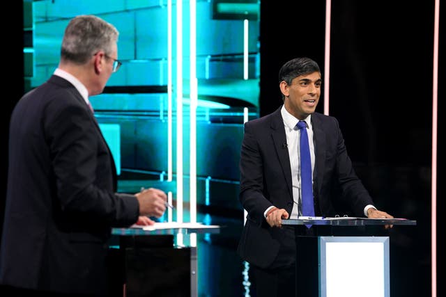 <p>ITV debate with Rishi Sunak and Sir Keir Starmer (Jonathan Hordle/ITV/PA)</p>
