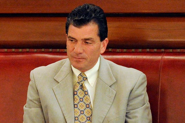 <p>Mark Grisanti was censured after being seen on video shoving a police officer during a brawl with neighbors and will now be replaced on the bench</p>