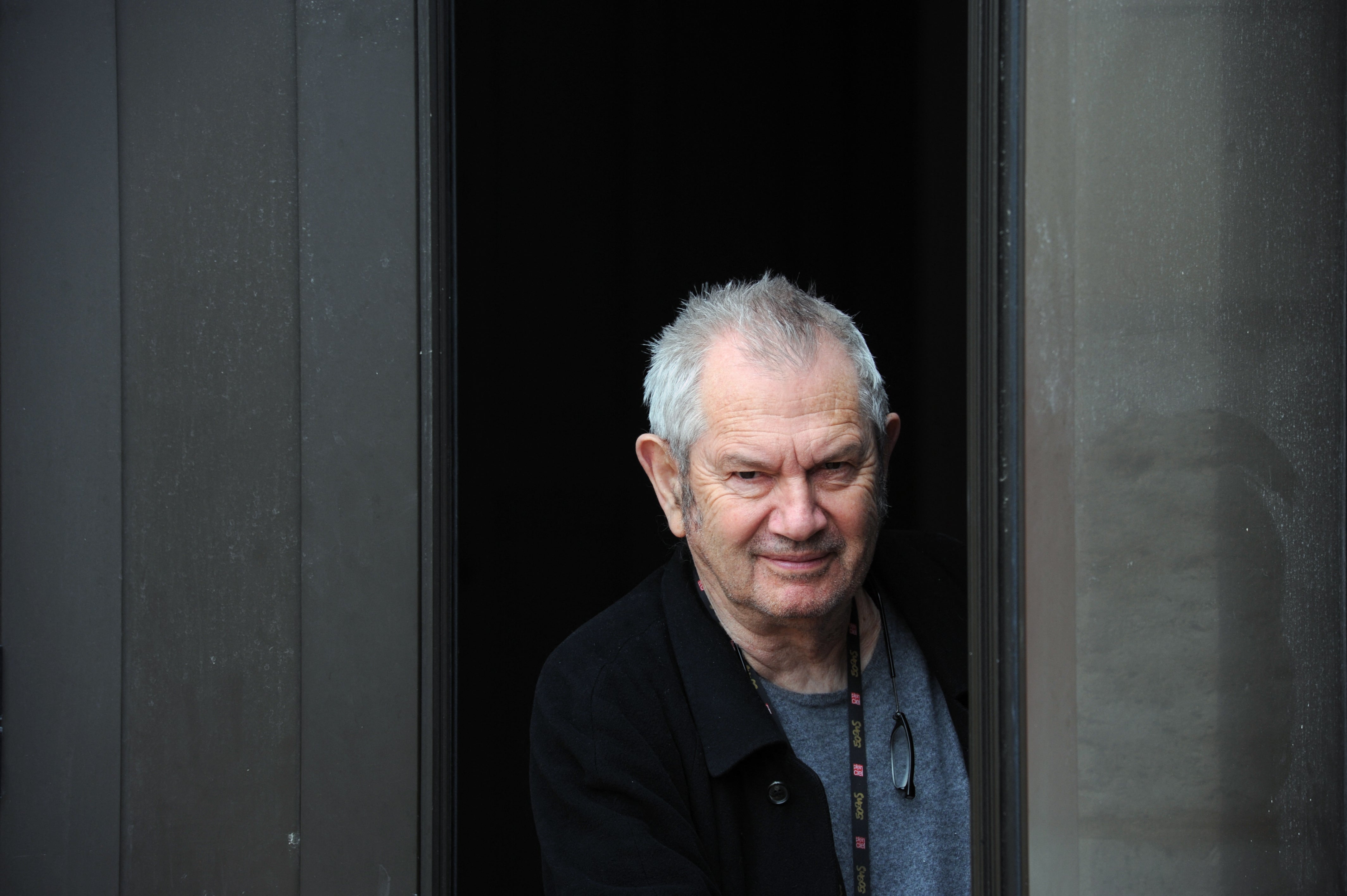 Ben Vautier poses in Blois, central France, on 21 March 2013