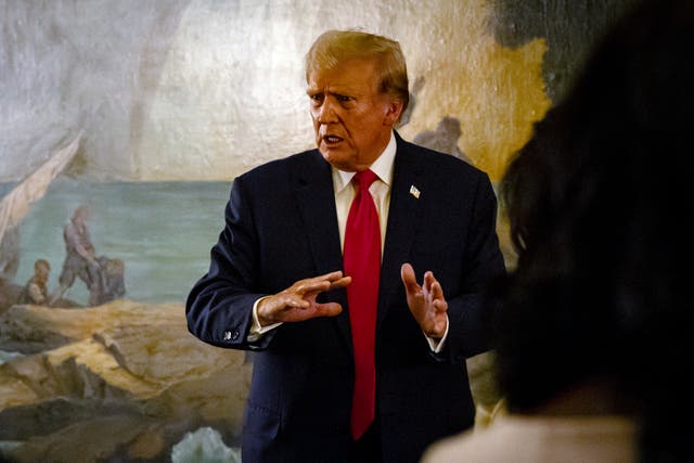 Former U.S. President Donald Trump speaks at a dinner at Mar-a-Lago on June 5, 2024 in West Palm Beach, Florida