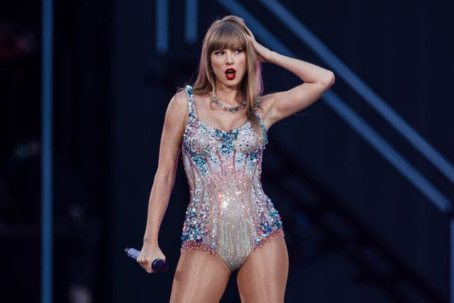 <p>Taylor Swift at her Eras Tour in Lisbon – Megan Ridout was booked onto a BA flight to see her Lyon gig </p>