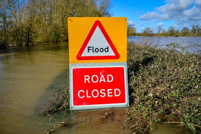 Over a third of home insurance flood claims happen between June and August, according to analysis from Aviva (Ben Birchall/PA)