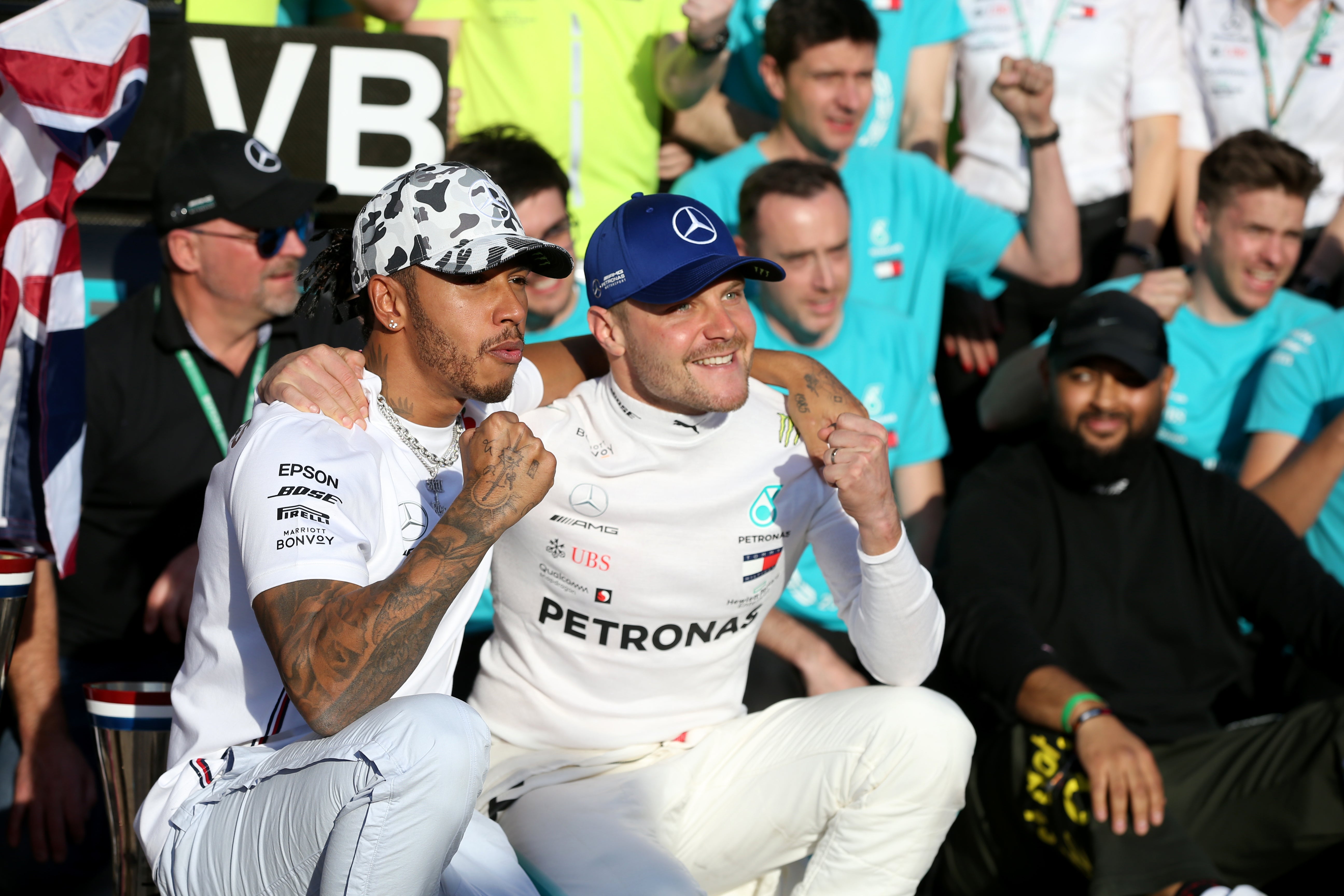 Lewis Hamilton (left) enjoyed a similar dominance over former Mercedes teammate Valtteri Bottas