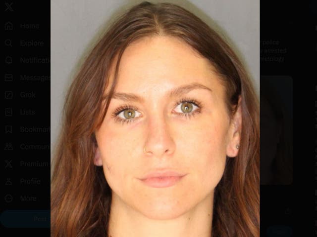<p>Ally Thueson, 33, a former police officer-turned-Instagram model, has been accused of trying to extort $9,000 from a cosmetics business. </p>