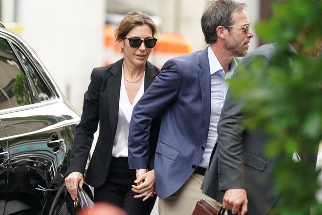 Hallie Biden, widow of Beau Biden and former girlfriend to Hunter Biden, arrives with her fiancee John Hopkins Anning, at federal court during Hunter's trial for criminal gun charges in Wilmington, Delaware, U.S., June 6, 2024