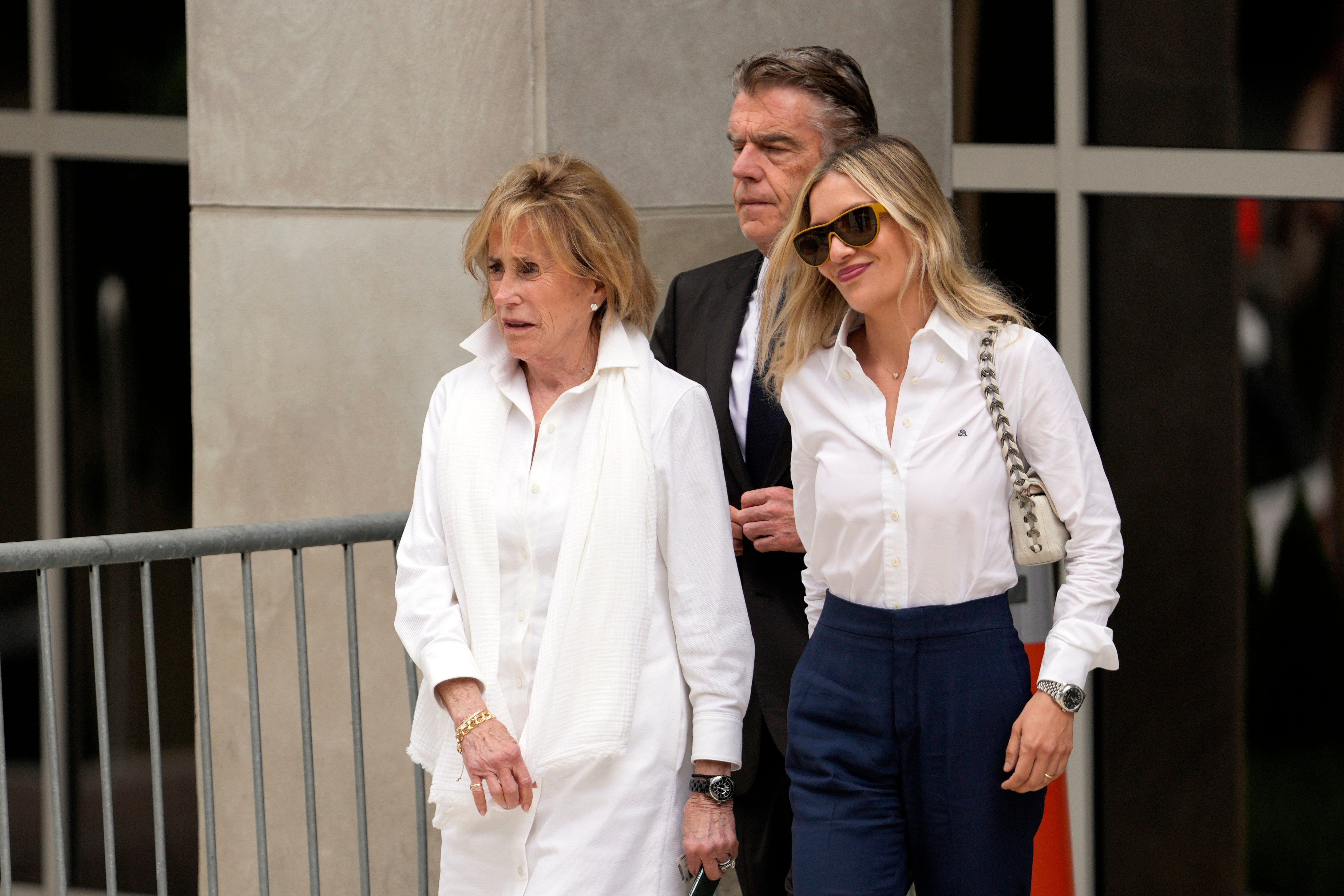 Valerie Biden, from left, Kevin Morris and Melissa Cohen Biden depart from federal court, Thursday, June 6, 2024, in Wilmington, Del.