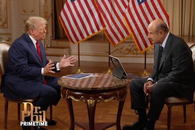 <p>Dr Phil McGraw was panned for his ‘pathetic’ fawning interview with Donald Trump after which he was accused of going ‘full-on MAGA’</p>
