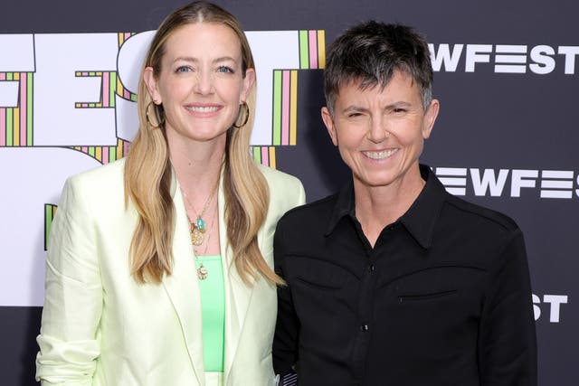 <p>Co-directors Tig Notaro and Stephanie Allynne attend the ‘Am I OK’ premiere during NewFest Pride at SVA Theater on 3 June 2024 in New York City</p>