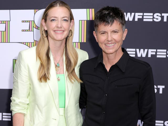 <p>Co-directors Tig Notaro and Stephanie Allynne attend the ‘Am I OK’ premiere during NewFest Pride at SVA Theater on 3 June 2024 in New York City</p>