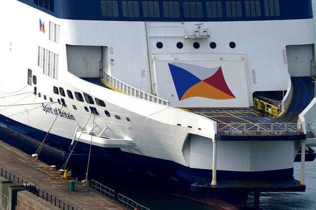 Ferry passengers attempting to sail from Calais to Dover are suffering major disruption due to strike action in the French port (Gareth Fuller/PA)