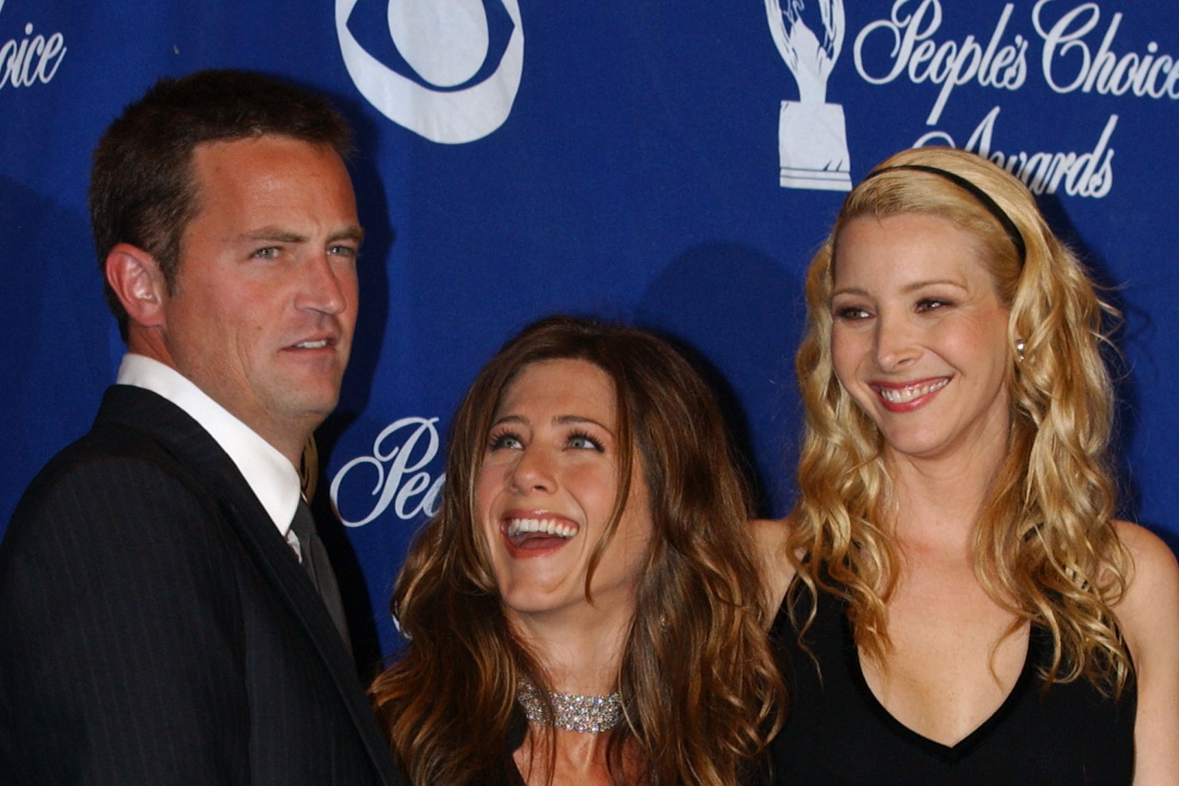 Friends stars Matthew Perry, Jennifer Aniston and Lisa Kudrow in 2003