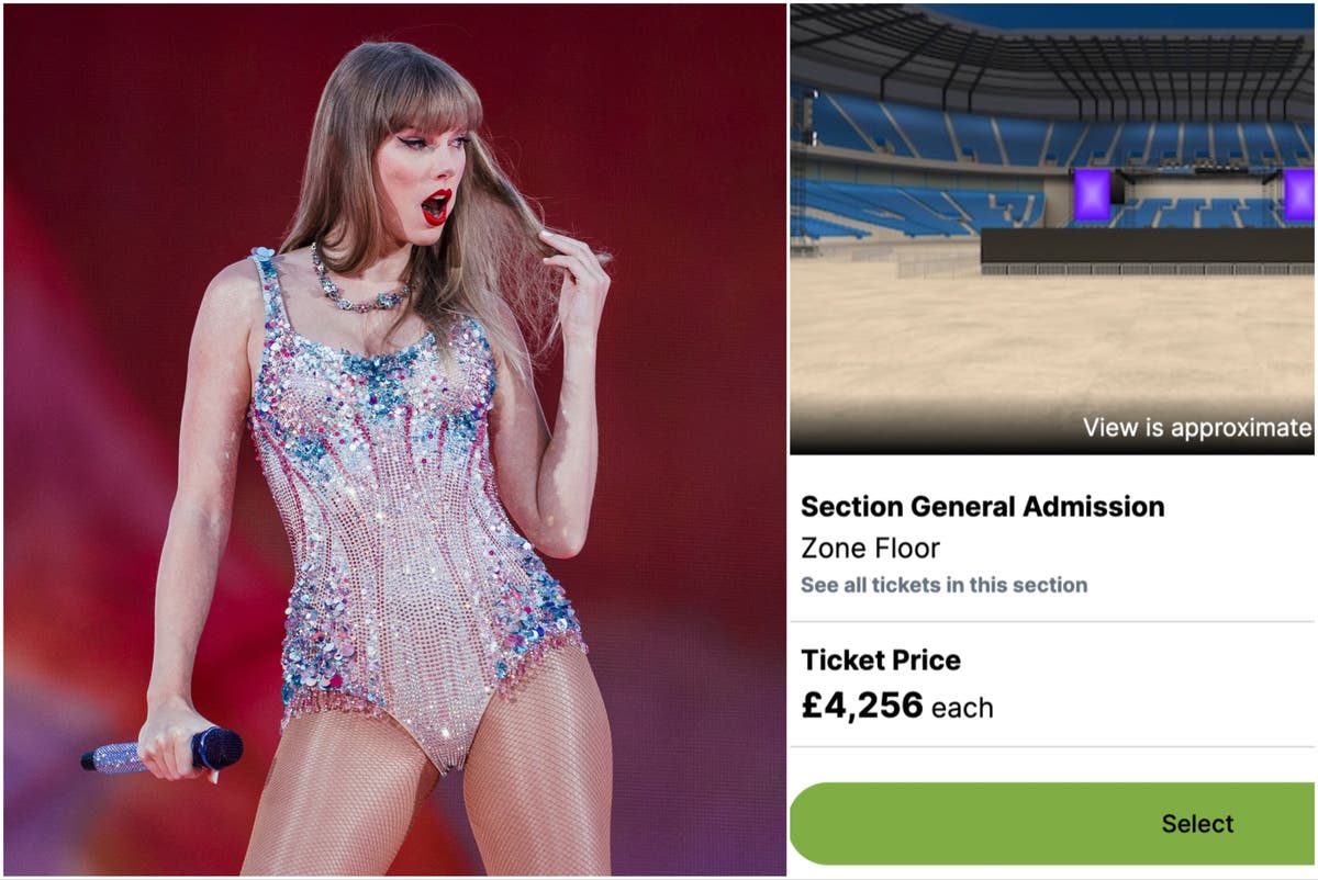 Taylor Swift fans face being ripped off as tour tickets listed on Viagogo for £4,256