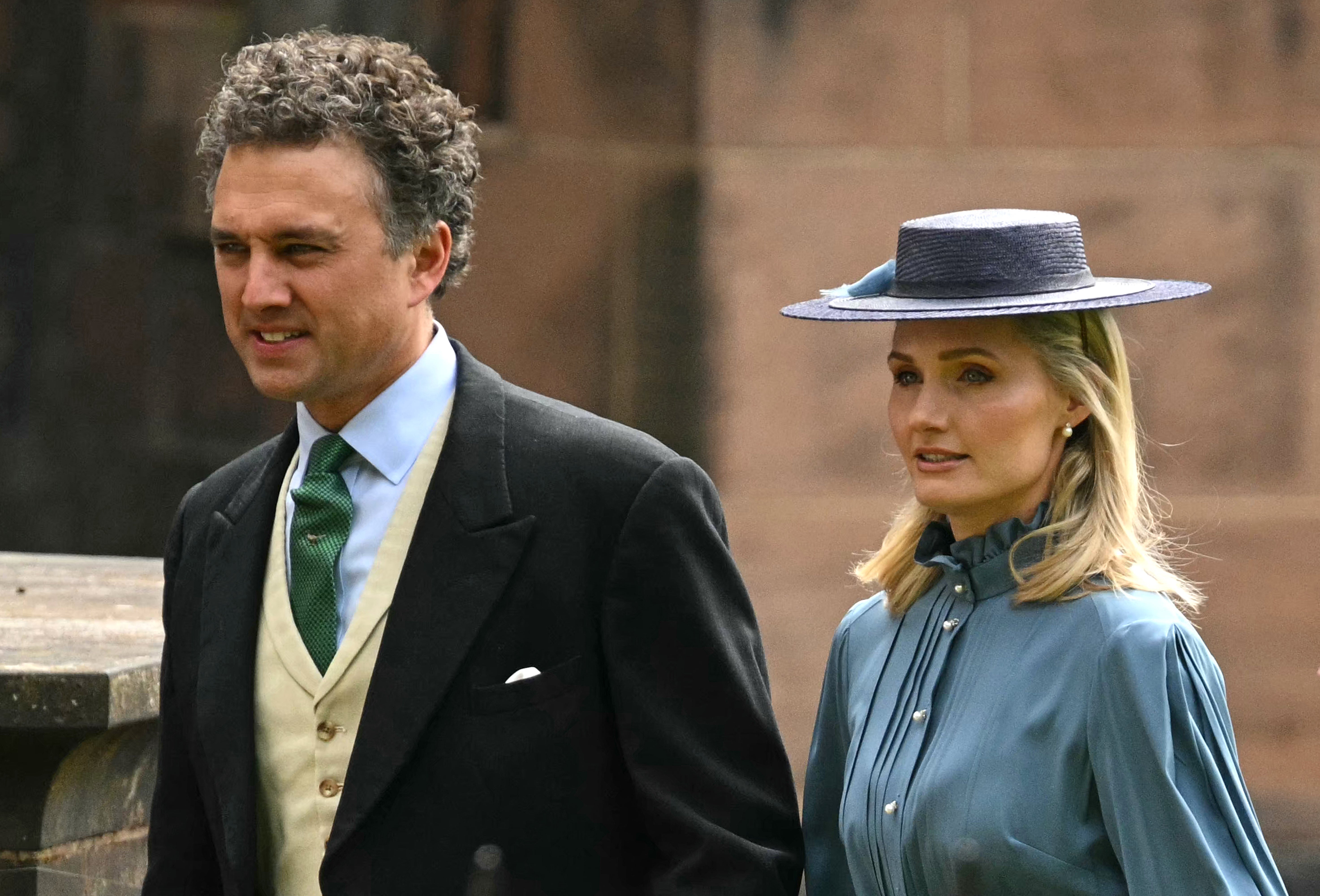 Thomas Van Straubenzee (L) arrives