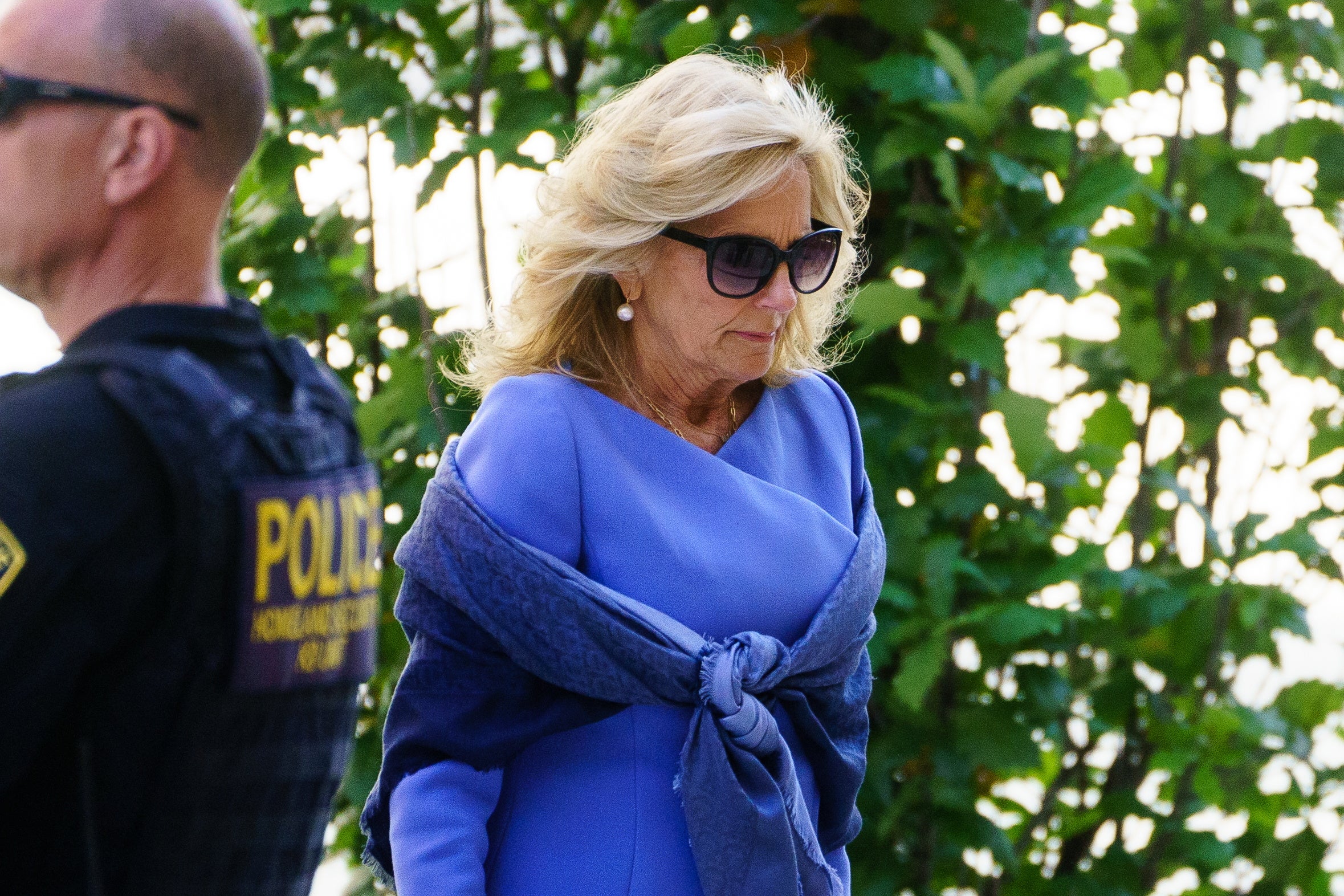 First Lady Dr. Jill Biden (R) arrives to attend her son Hunter Biden's trial at US Federal District Court in Wilmington, Delaware, USA, 07 June 2024