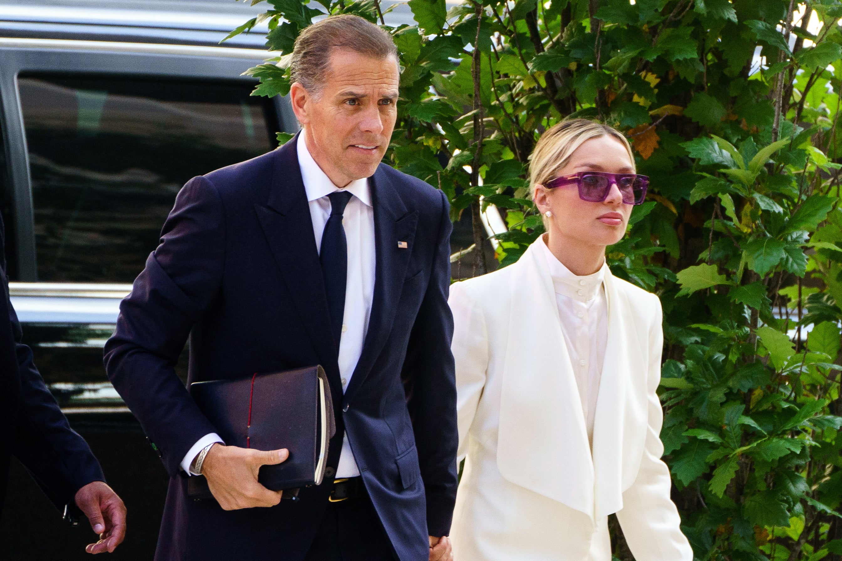 Hunter Biden and his wife Melissa Cohen Biden arrive at court on 7 June as the trial was nearing its end