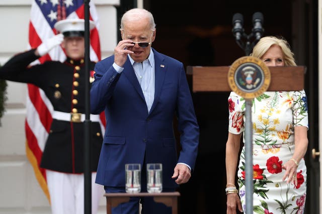 <p>President Joe Biden hailed the latest jobs report on Friday </p>