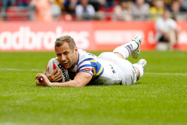Rob Burrow scored a try in his seventh and last Challenge Cup final appearance (Paul Harding/PA)