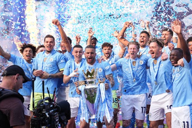 Champions Manchester City are involved in a legal dispute with the Premier League (Martin Rickett/PA)