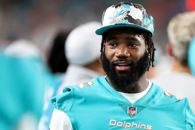 <p>A lawsuit claims Xavien Howard, pictured while playing for the Miami Dolphins, sent ‘revenge porn’ to a woman’s underage son. </p>