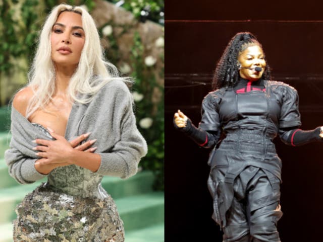 <p>Kim Kardashian wore Janet Jackson’s 1993 “If” music video outfit </p>