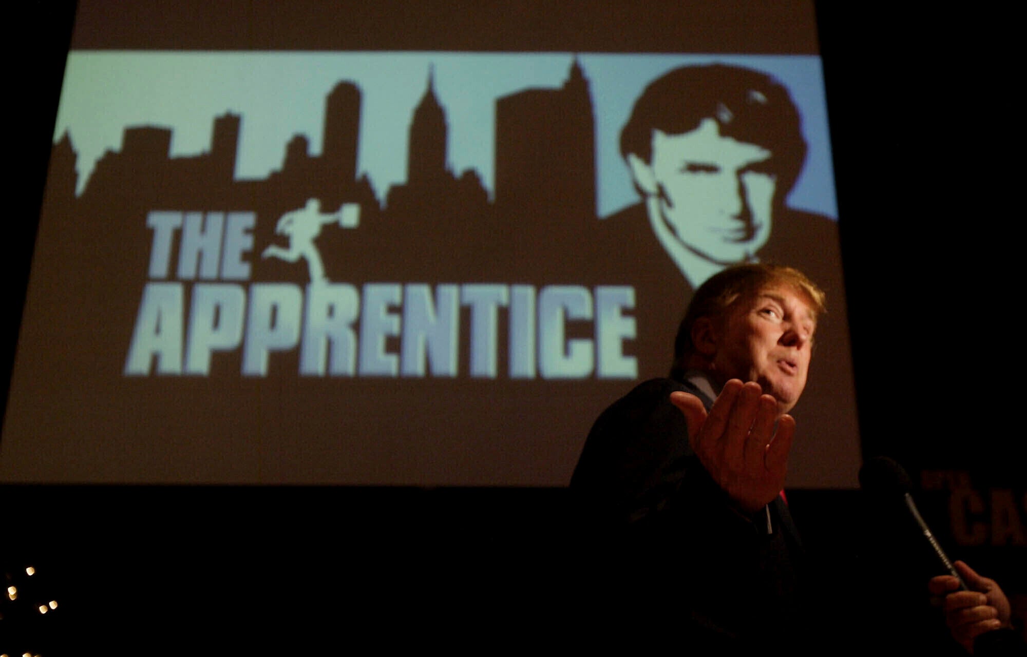 Trump was the host of the US version of business reality show The Apprentice (2004)