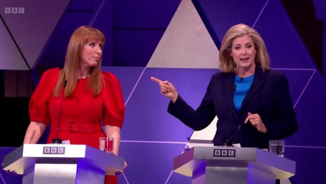 <p>Penny Mordaunt and Angela Rayner clash over defence.</p>