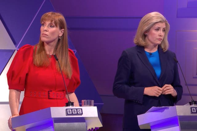 <p>Angela Rayner and Penny Mordaunt clashed repeatedly </p>